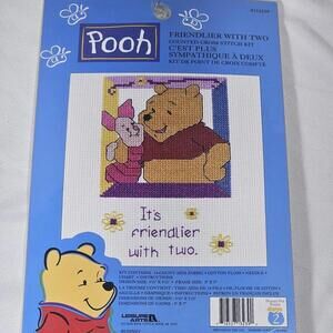 Leisure Arts Winnie the Pooh Friendlier with Two Counted Cross Stitch Kit 5X7"